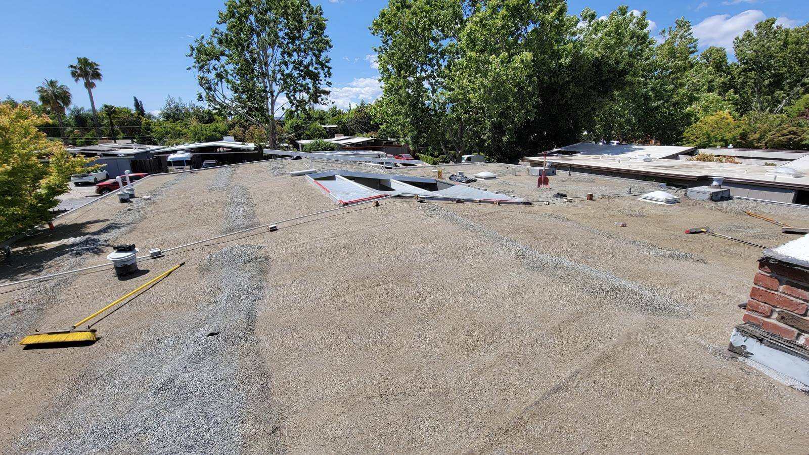SPF roof with white elastomeric top coat