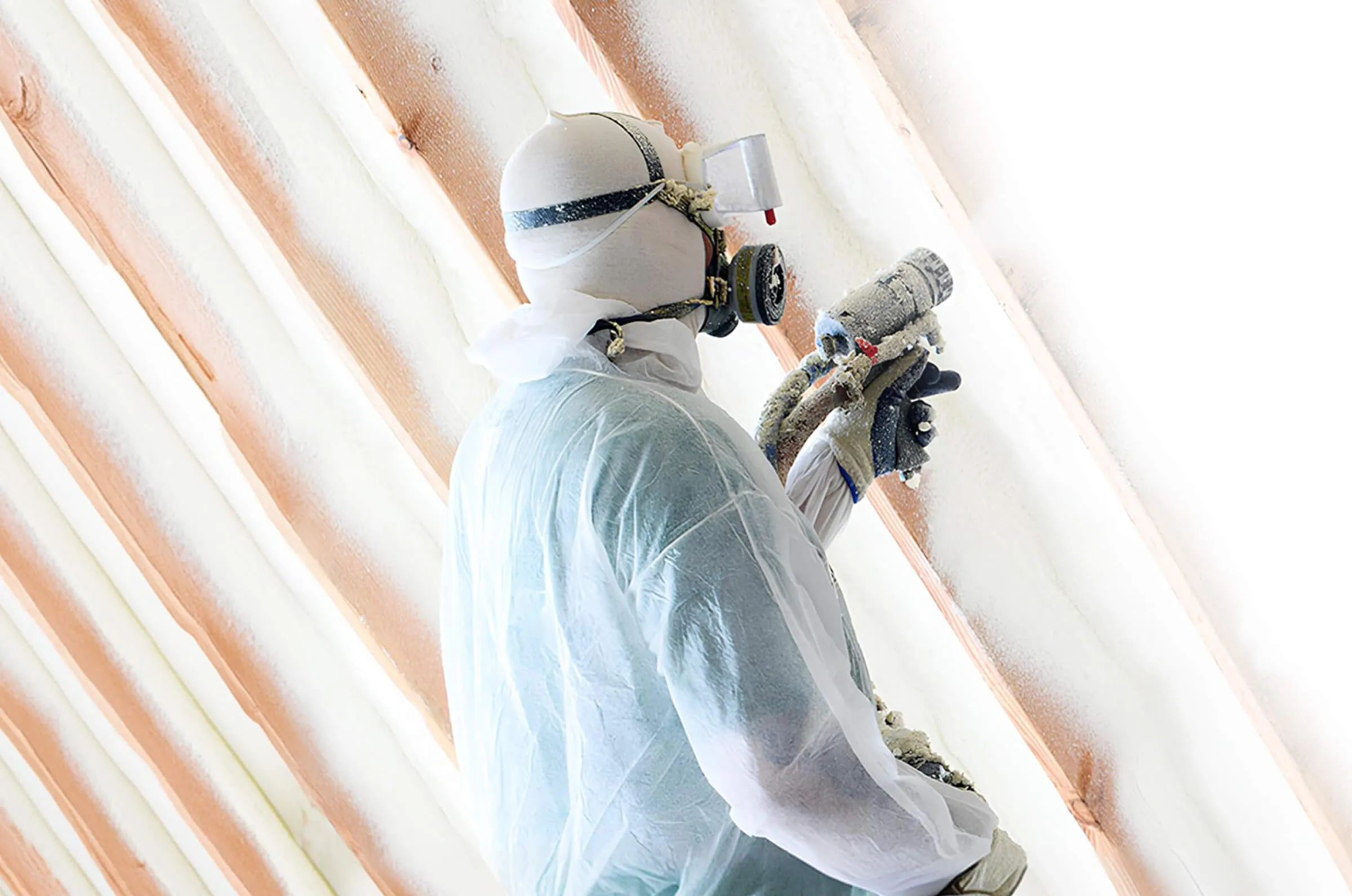 Spray foam insulation crew working on a Bay Area residential project