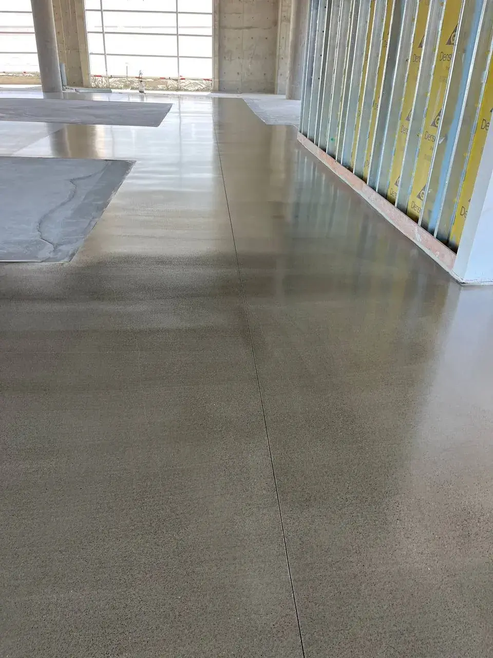 Densified polished concrete floor close-up