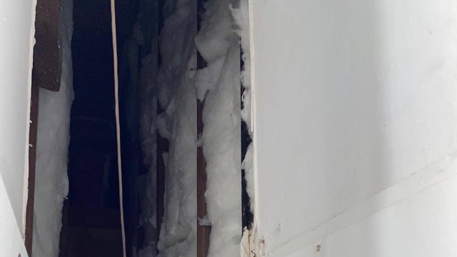 Fiberglass insulation in a remodel before drywall