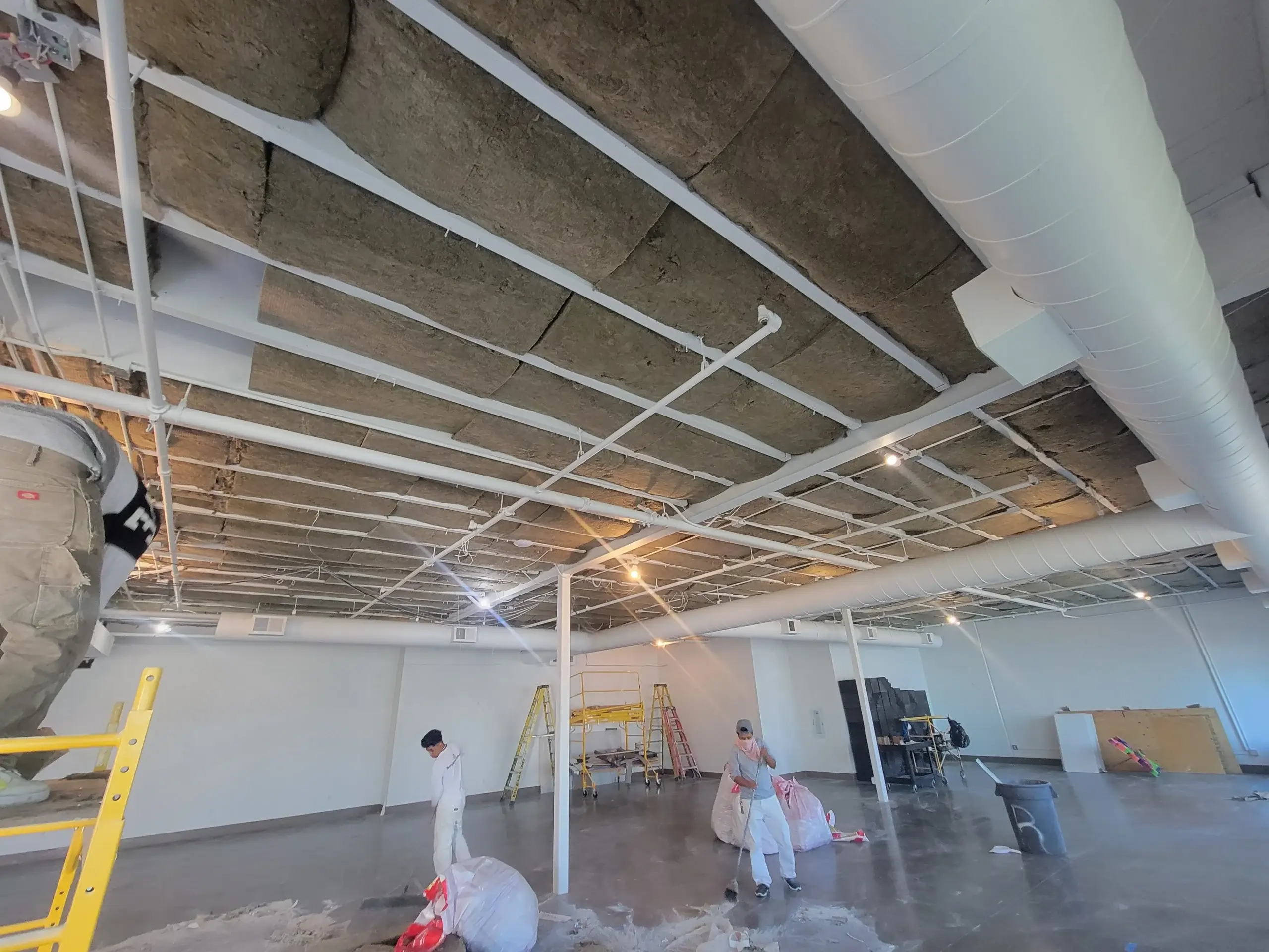 Sound-control batts in a ceiling cavity