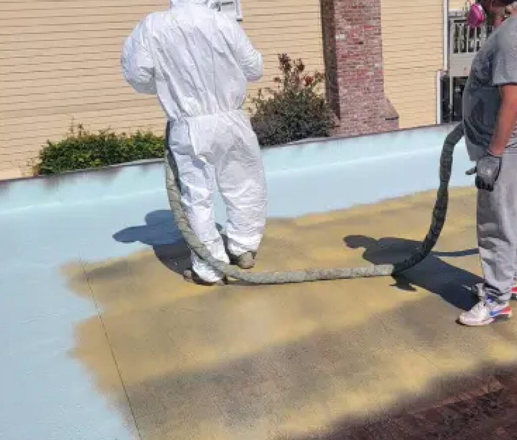 Polyurea coating on metal equipment