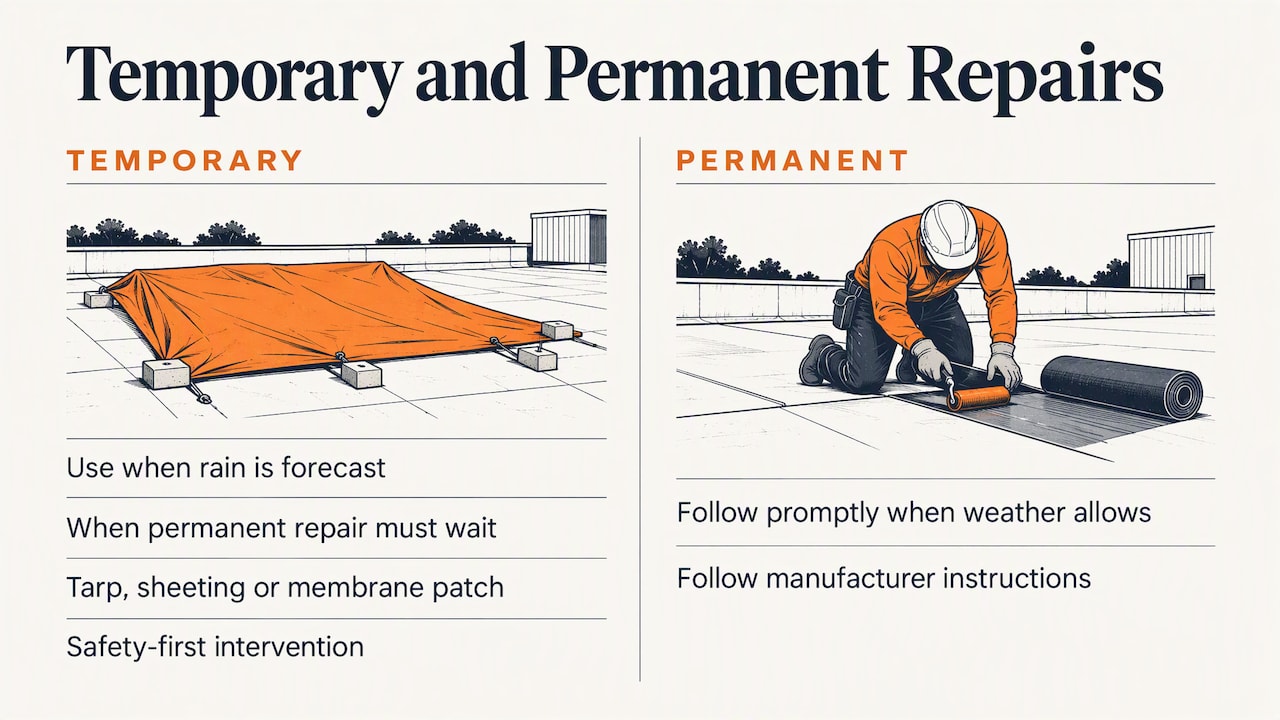Temporary protection versus a permanent repair